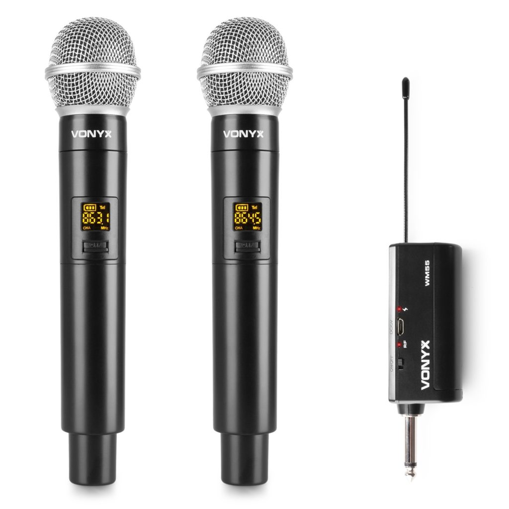 Vonyx - WM552 - MICRÓFONO INALÁMBRICO UHF DUAL PLUG-AND-PLAY
