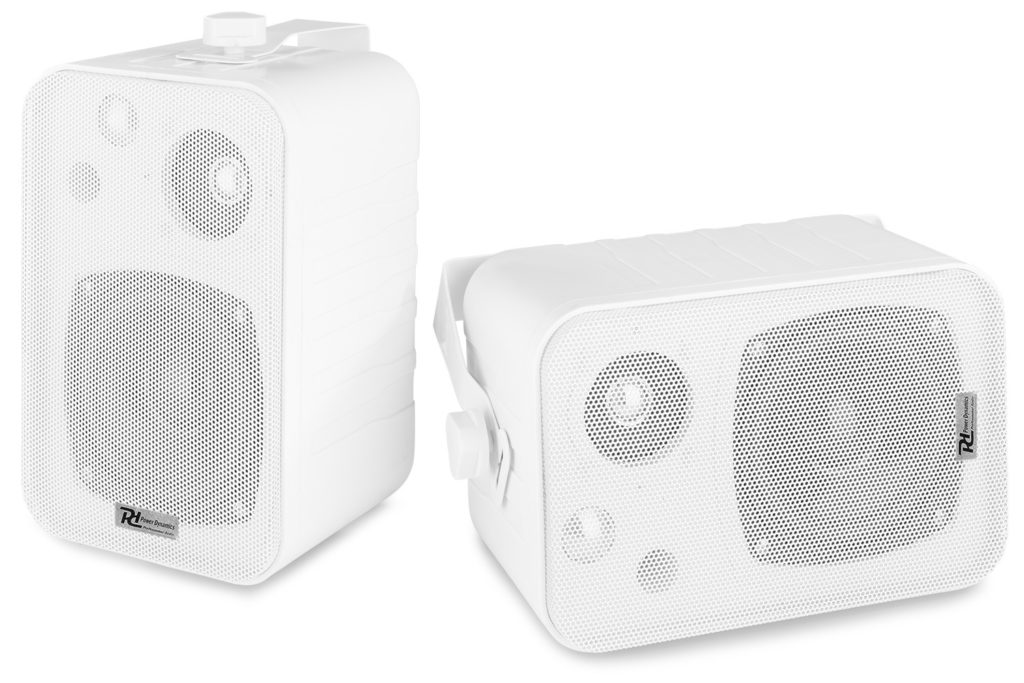 Power Dynamics - BV40B - CONJUNTO DE ALTAVOCES DE AMBIENTE BLANCO 4" 100V, Diseño de altavoz de 3 vías con bass reflex,Impedance 100V, 8 Ohm , Output power: RMS	10W