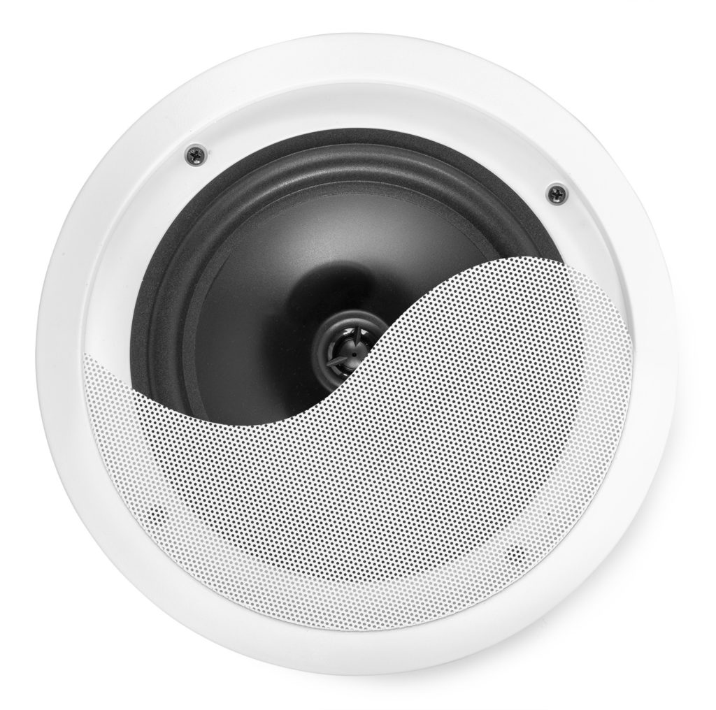 Power Dynamics - CSSG8 ALTAVOZ DE TECHO 8” ALU, altavoces de techo de gran calidad de 2 vías 8 Ohms con rejilla de aluminio, el woofer está fabricado con polipropileno por lo que también se puede usar en zonas húmedas o cerca del mar.