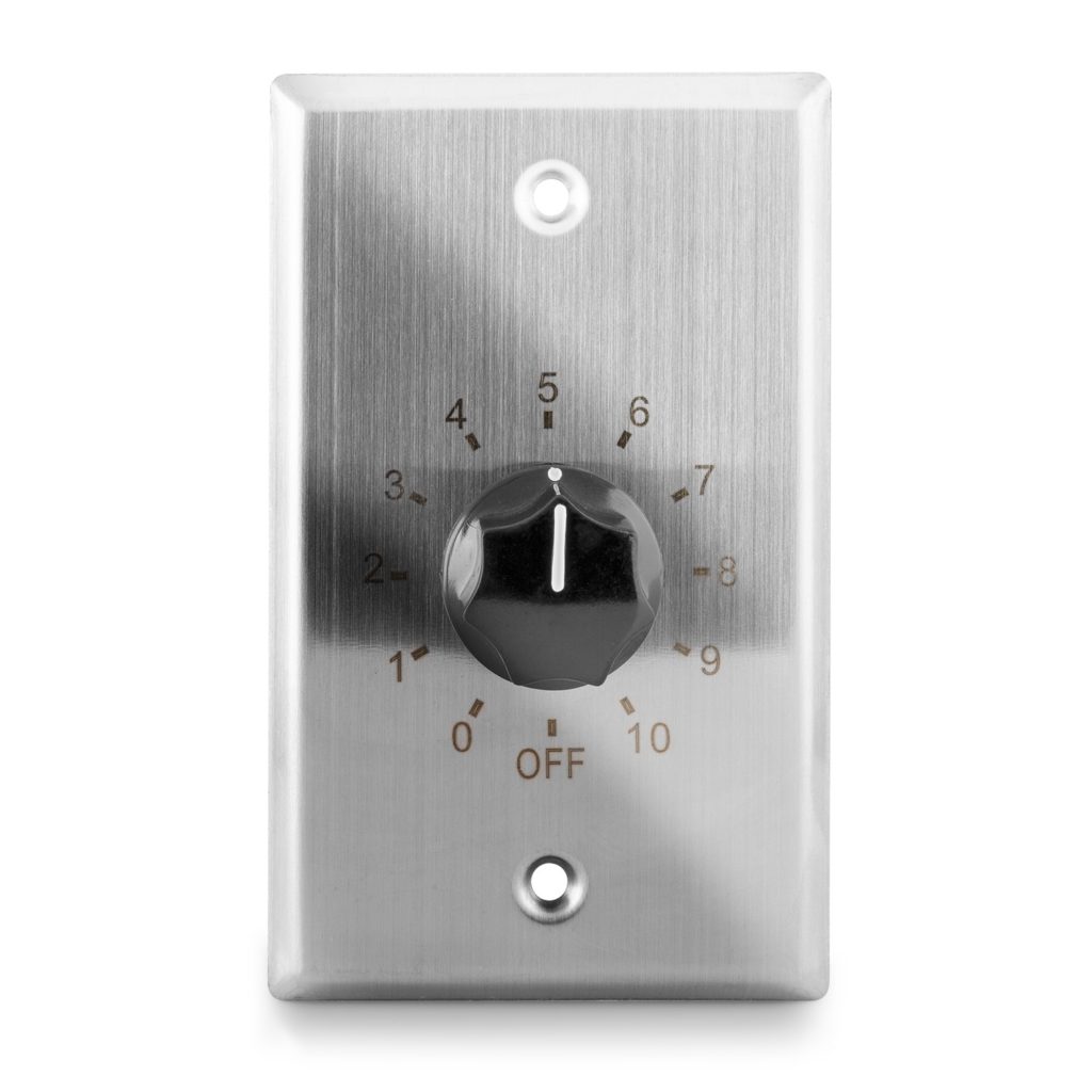 Power Dynamics -  PDVC100 - CONTROL DE VOLUMEN 100V 100W, Atenuador de 11 pasos Panel frontal de aluminio Atenuador de alta calidad