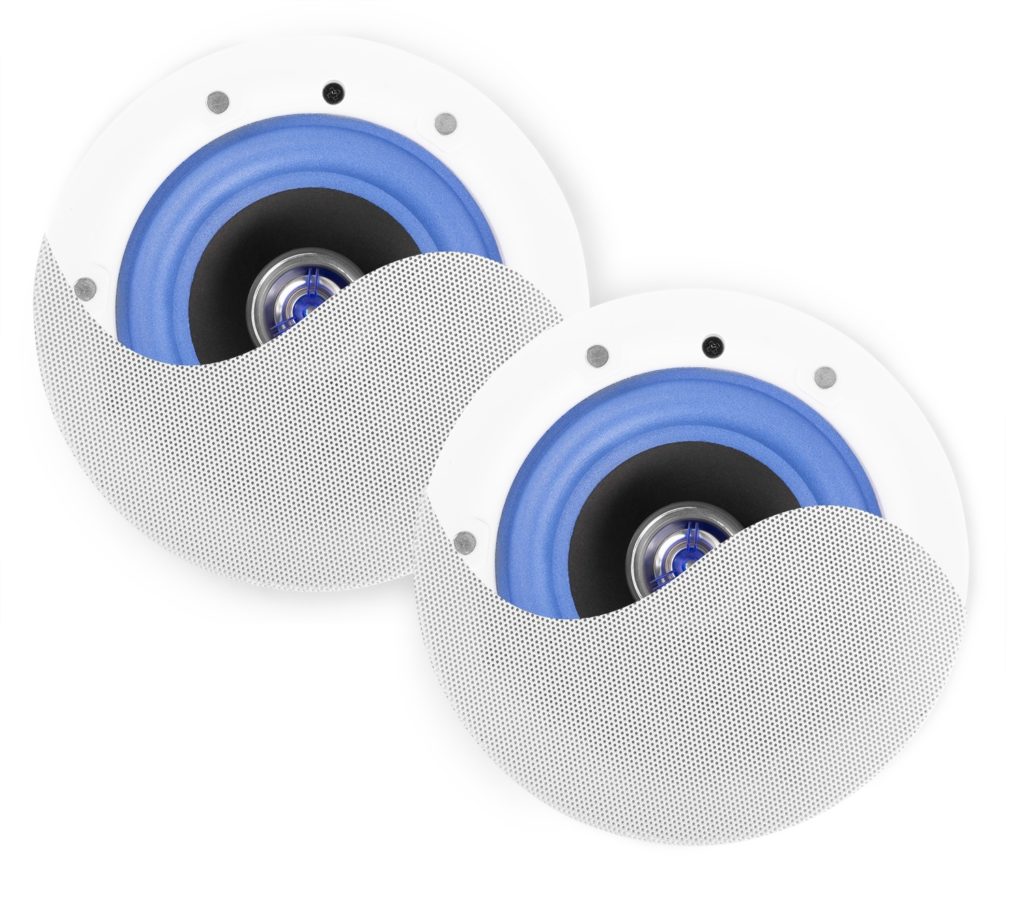 Power Dynamics - ESCS6 CONJUNTO ALTAVOCES DE TECHO DE BAJO PERFIL 6,5”, Altavoz de 2 vías coaxial 8 Ohm. Suministrado por pareja