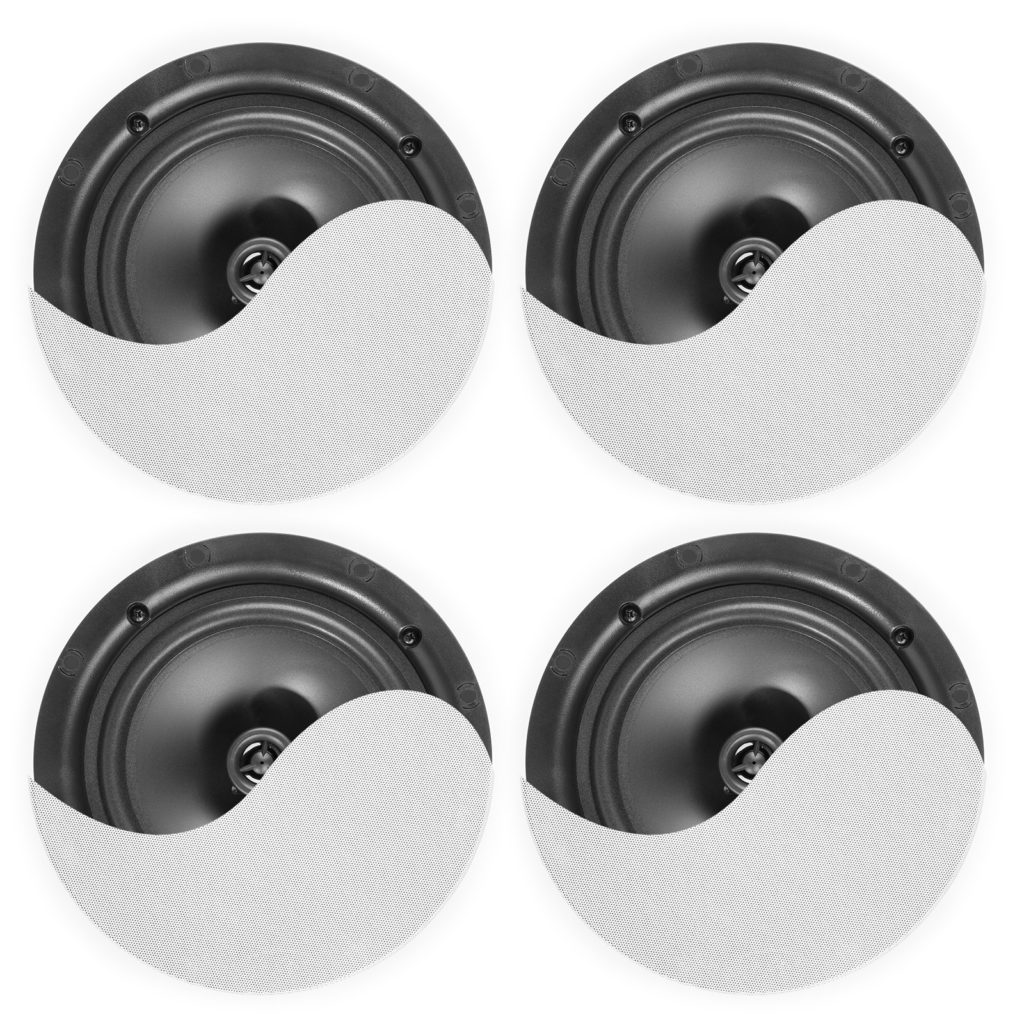 Power Dynamics - NCBT604 - CONJUNTO ALTAVOCES DE TECHO DE BAJO PERFIL AMPLIFICADOS BT 6.5" BLANCO