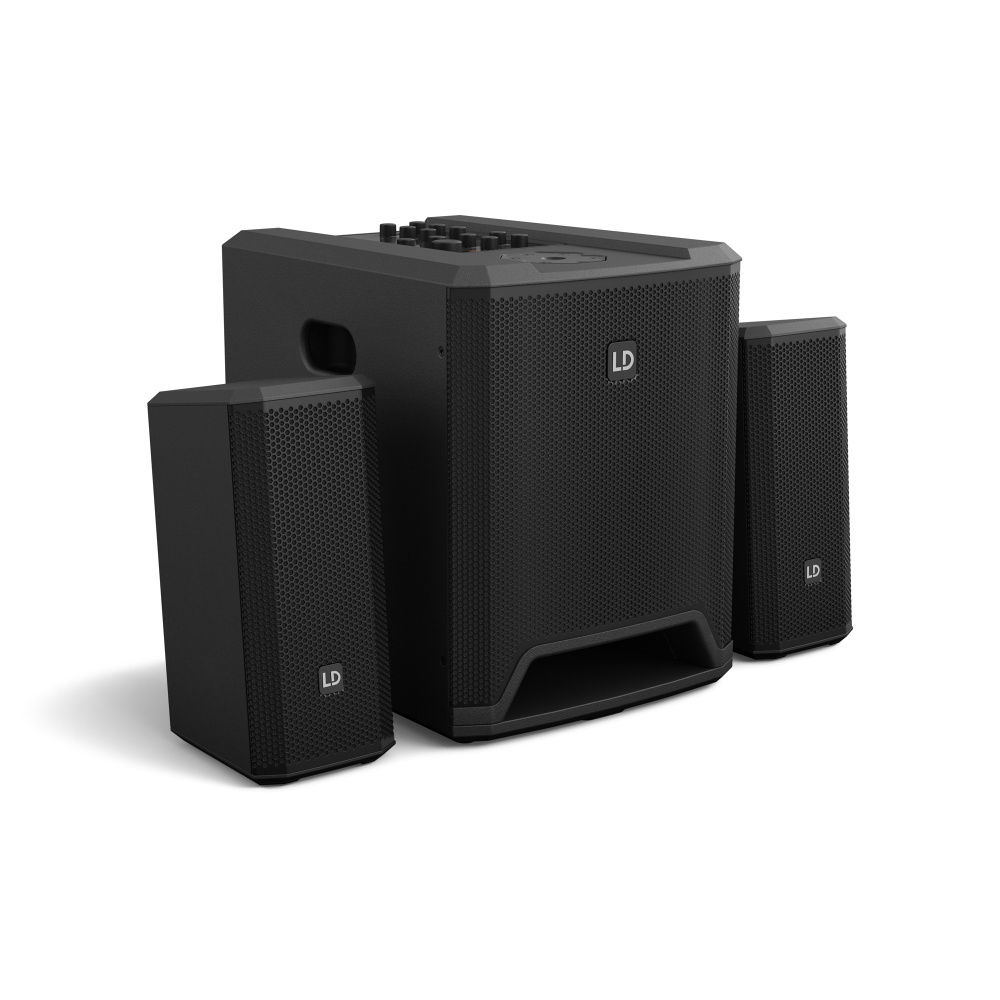 LD Systems - LDDAVE10G4X - LD Systems DAVE 10 G4X Sistema de sonido 2.1 activo compacto, Potencia (RMS) 340 W, subwoofer de 10" y dos satélites de 4"