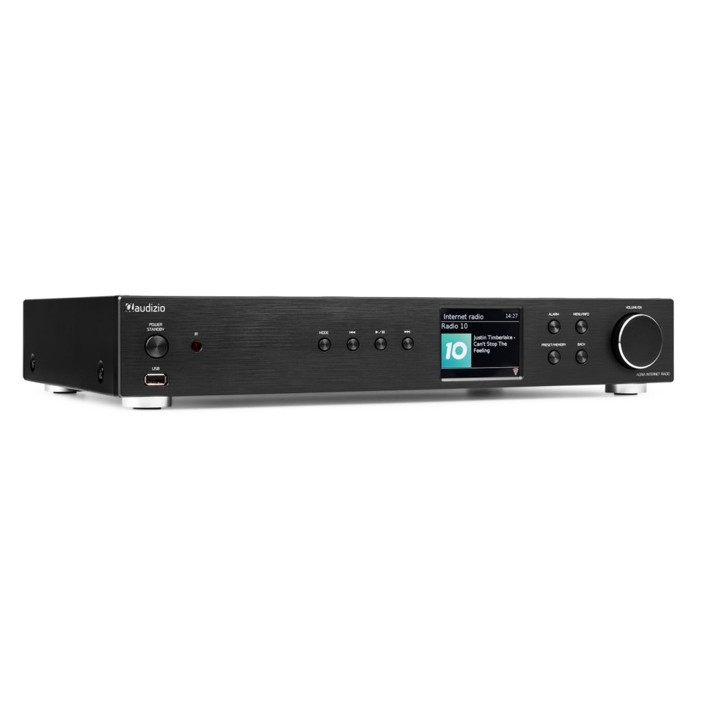 Audizio -  ADRIA - WIFI INTERNET RADIO CON DAB+ Y BT BLACK, Radio por Internet WiFi todo en uno Sintonizador DAB+ y FM Control total con Spotify Receptor BT para streaming de audio WiFi incorporado (banda dual 5GHz / 2.4GHz)
