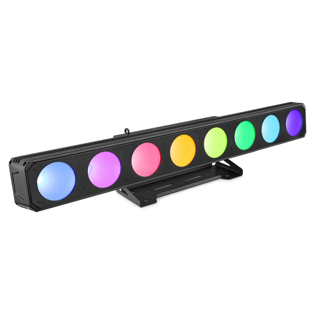Beamz Profesional - LUCID 2.8 - BARRA DE LED COB 8X 30W RGBW, Beam angle 45° Emitancia luminosa 4.300 lx @ 1m DMX channels 3, 4, 5, 6, 12, 32, 36 DMX connection 3-pin XLR, 5-pin XLR