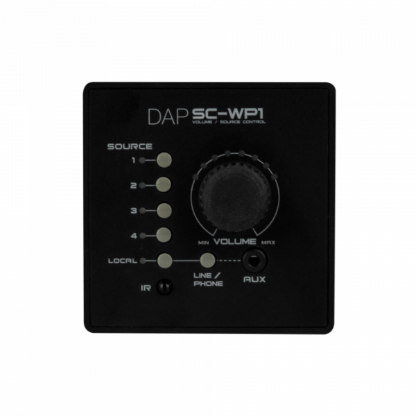 DAP SC-WP1 Panel de pared remoto de audio para el SC-5.2 Source Control - Color Negro