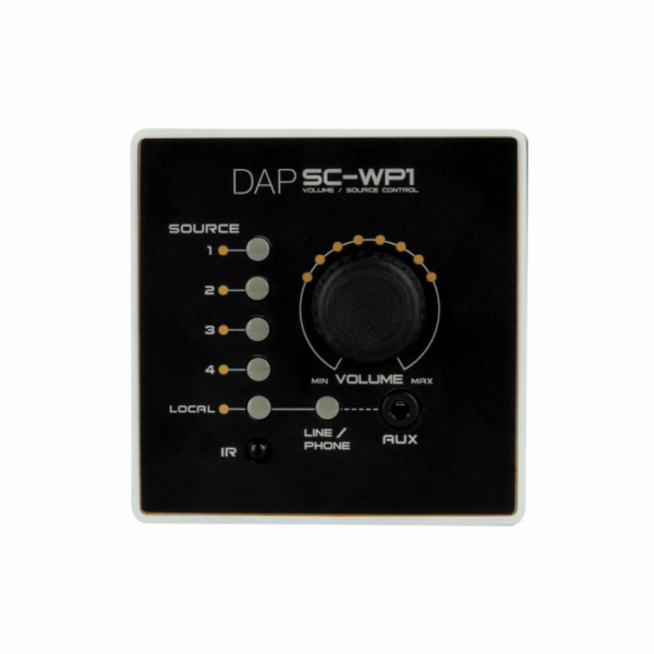 DAP SC-WP1 - Panel de pared remoto de audio para el SC-5.2 Source Control - color blanco