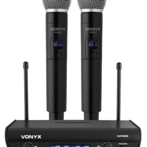 179212_set VONYX - WM82 - MICROFONO INALAMBRICO DIGITAL UHF 2 CANALES CON 2 MICROS DE MANO