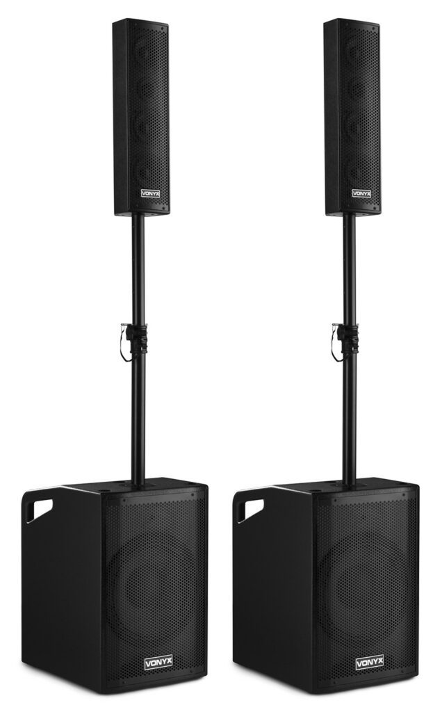 VONYX - VX1050BT - CONJUNTO ACTIVO BAFLES 2.2. Conjunto completo Plug & Play de altavoces 2x 12" Subwoofer (activo y pasivo) Tops 2x doble 3x 4,5" un tweeter y otro de medios. BT, MP3, USB, SD
