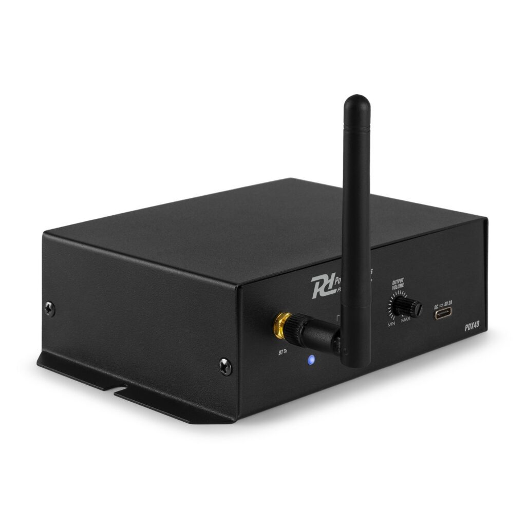 Power Dynamics - PDX40 - RECEPTOR AUDIO ESTÉREO BT. Diseñado para proporcionar transmisión de audio inalámbrica de alta calidad a su sistema o instalación de audio existente