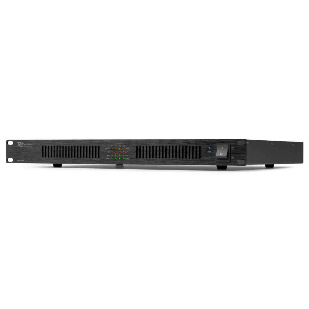 Power Dynamics - PMDA4500 Amplificador 4 canales Clase-D 100V/8Ohm 4x 500W