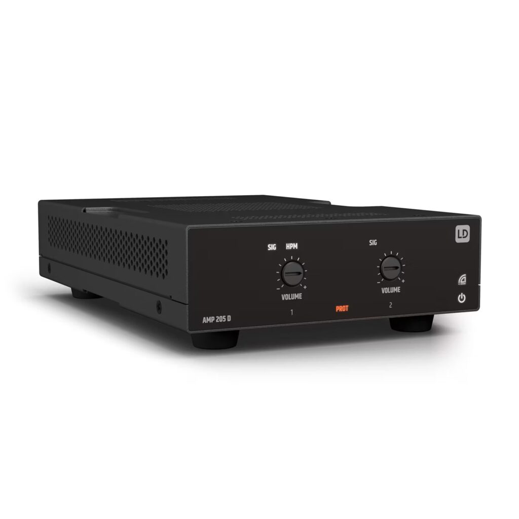 LD Systems - AMP 205 D - Amplificador de 2 × 50 W a 4 Ω compatible Dante