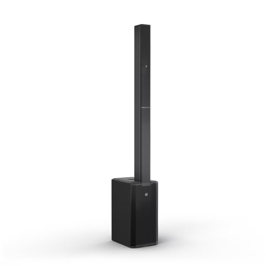 LD Systems - MAUI® 11 G3 MIX PA de columna portátil cardioide con mezclador digital, negro, 1.460 W de potencia de pico y 125 dB de SPL máx. Potente reproducción de graves gracias al subwoofer de 2 × 8″. Medios equilibrados gracias a los 6 altavoces full range de 3,5″.
