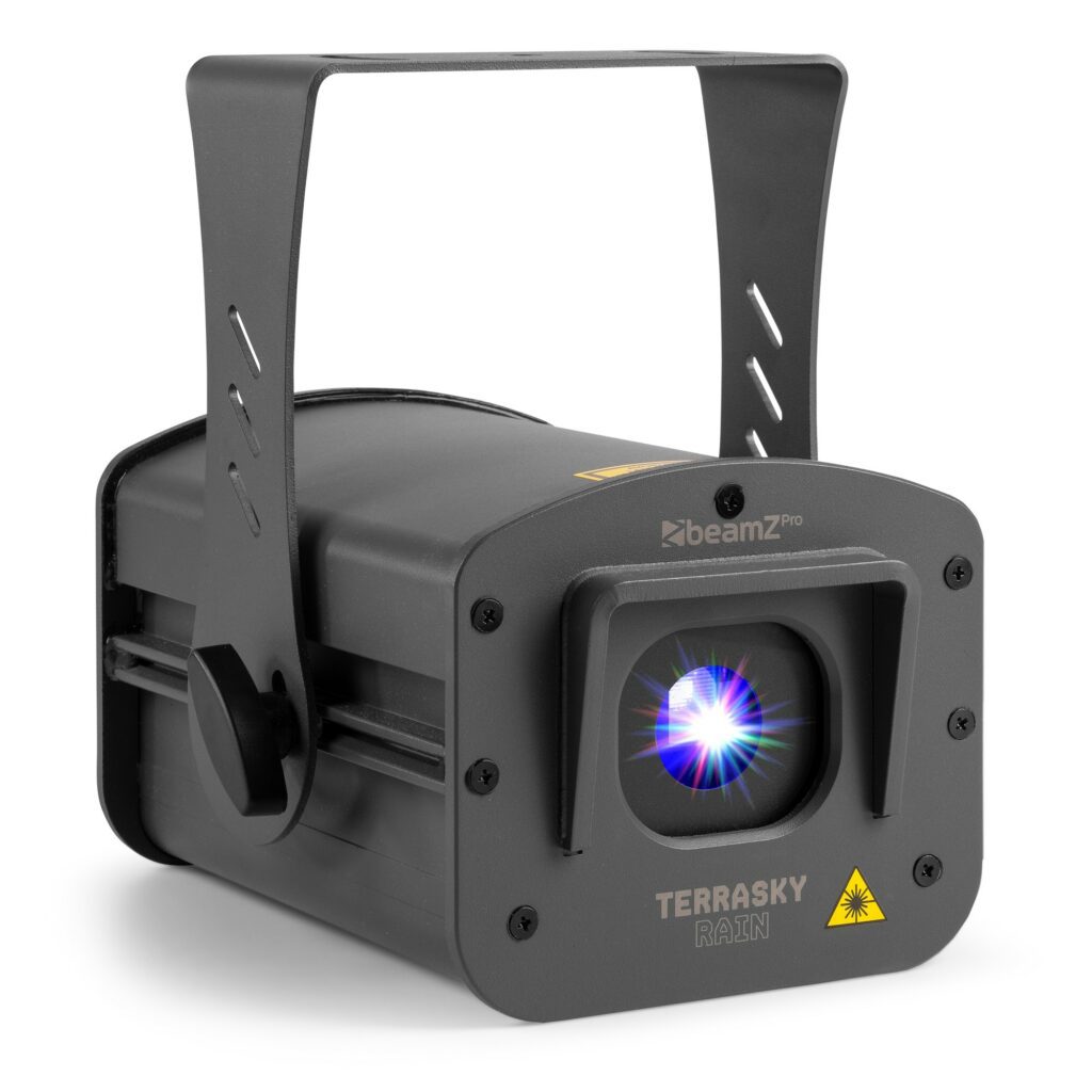 BeamZ pro -  TerraSky Rain - Láser para exteriores, Láser para exteriores con mágico efecto de lluvia que cae Proyector RGB Multicolor
