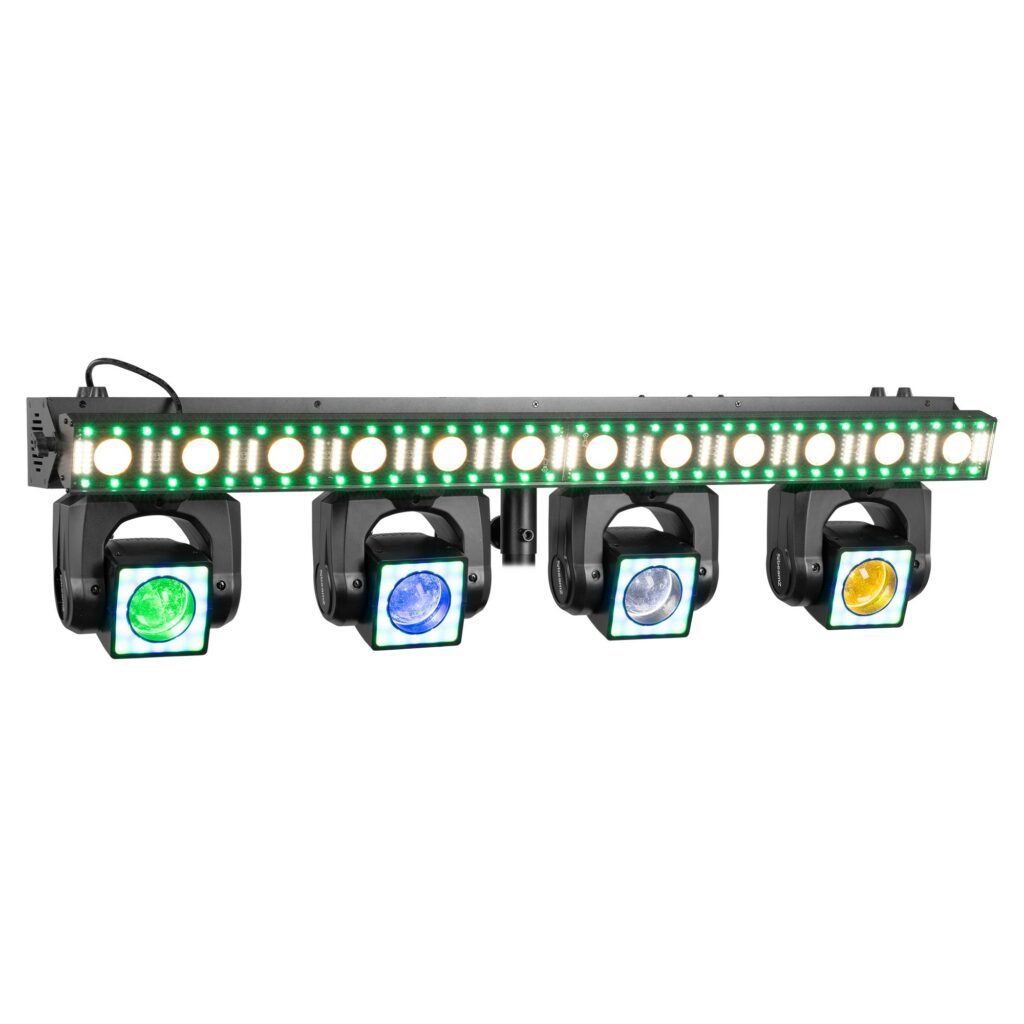 BeamZ - ShowBar GO - Edge con 4 cabezas móviles y barra LED/estroboscópica