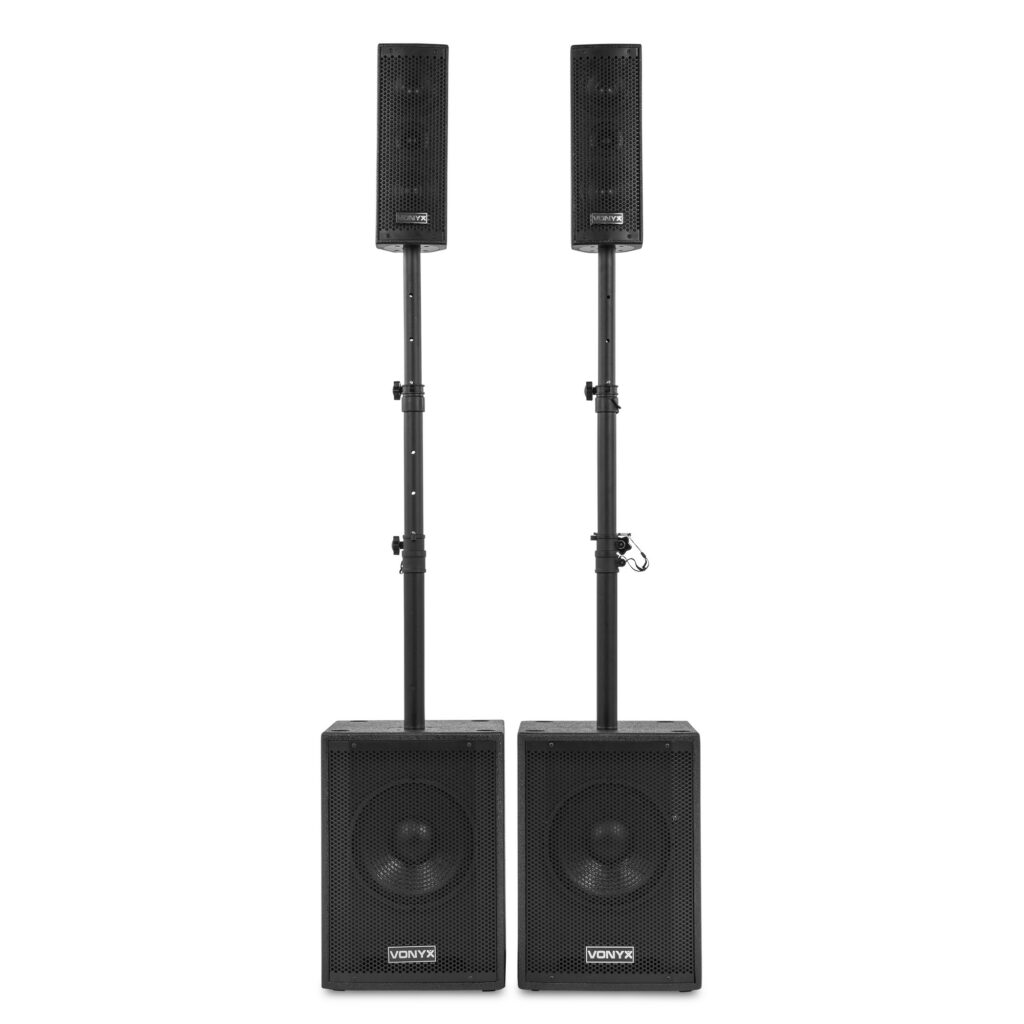 VONYX - VX1020BT Conjunto Activo Bafles 2.2. Conjunto completo Plug & Play de altavoces 2x 10" Subwoofer (activo y pasivo) Tops 2x doble 2x 4,5" un tweeter y otro de medios