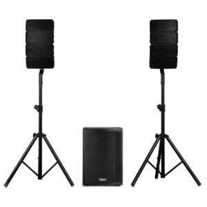 Vonyx -  VX915 - Conjunto compacto de Line Array 2.1, Juego completo de Line Array Plug & Play de 1400W