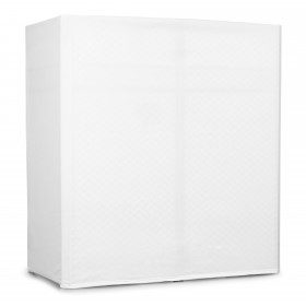 VONYX -  DBC105 - Sistema de cabina de DJ plegable Easy, Cabina de DJ plegable de 1 metro de ancho con escritorio de DJ perforado Ideal para lugares más pequeños, espacios reducidos o configuraciones minimalistas Incluye fundas de lycra en blanco y negro (ignífugas) Se puede iluminar desde la parte posterior con una variedad de efectos diferentes