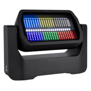 Infinity  - Raccoon S250/4 Junior -  Luz estroboscópica/wash profesional con inclinación motorizada, 252 LED RGBW (control de 6 secciones) 21 LED CW (control de 3 secciones)