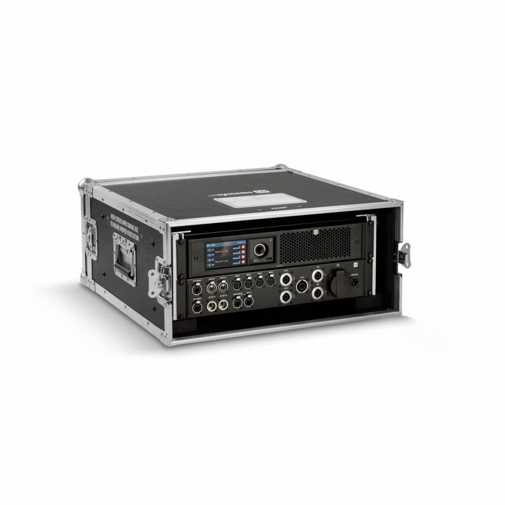 LD Systems - ADA 12K4 SINGLE RACK - Rack de amplificador de 4 canales con panel de conexiones