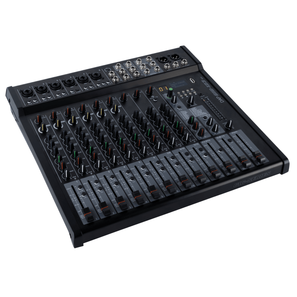 DAP AUDIO - DAP GIG-123 V2 - Mesa de mezclas analógica de 12 canales con FX,USB,BT, COMPRESOR Y ALIM, PHANTOM