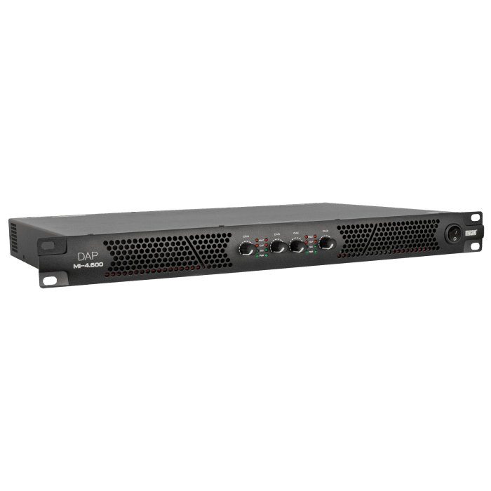 DAP AUDIO - DAP MI-4.600 - Amplificador de instalación de cuatro canales con DSP y Milan (4 x 600 W)