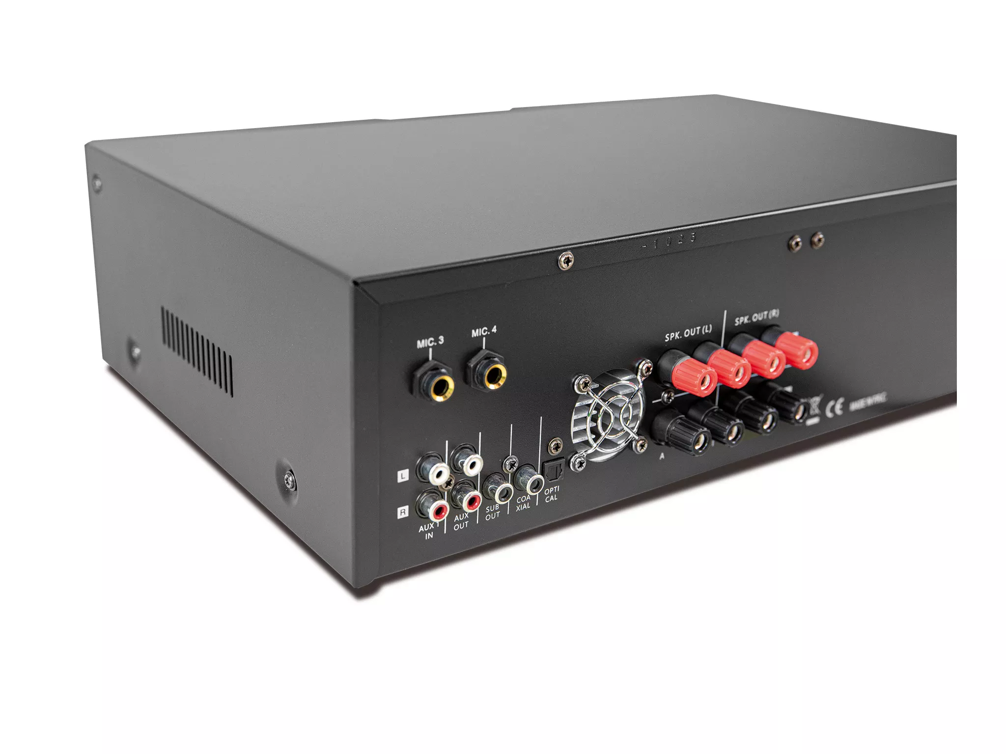 Mark - MA 1023 - Amplifier with player 2 x 100 W @ 4 Ohm, 4 MIC, 2 AUX LINE, USB/SD/Bluetooth. REC function. Remote control. - Imagen 4