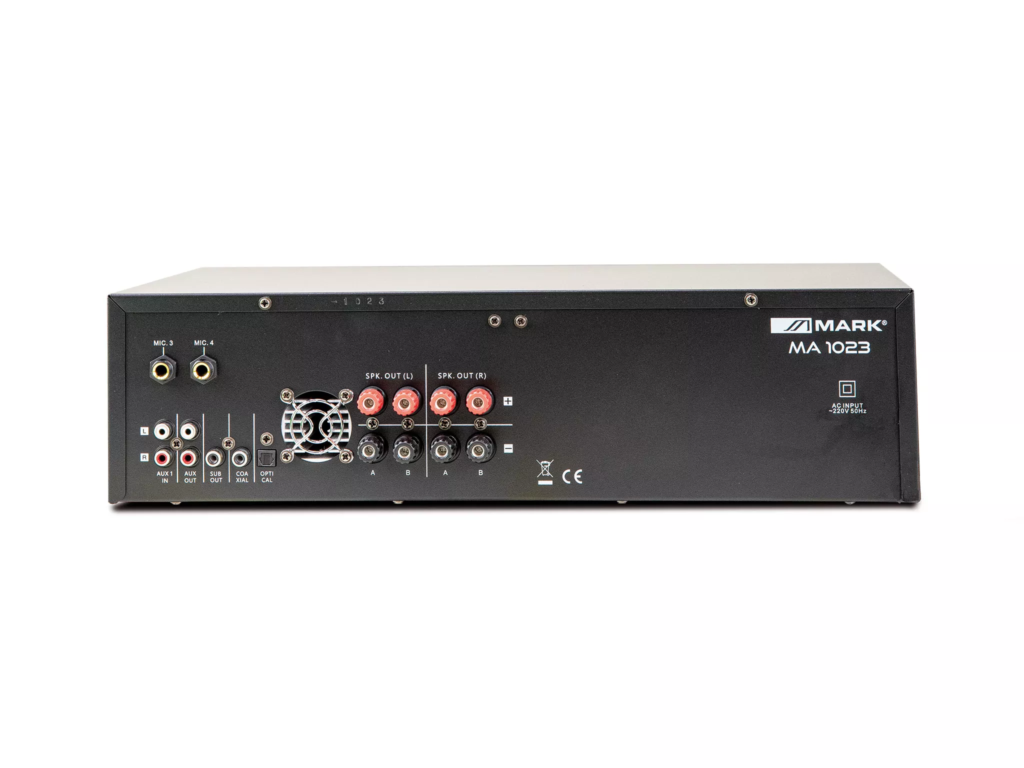 Mark - MA 1023 - Amplifier with player 2 x 100 W @ 4 Ohm, 4 MIC, 2 AUX LINE, USB/SD/Bluetooth. REC function. Remote control. - Imagen 5