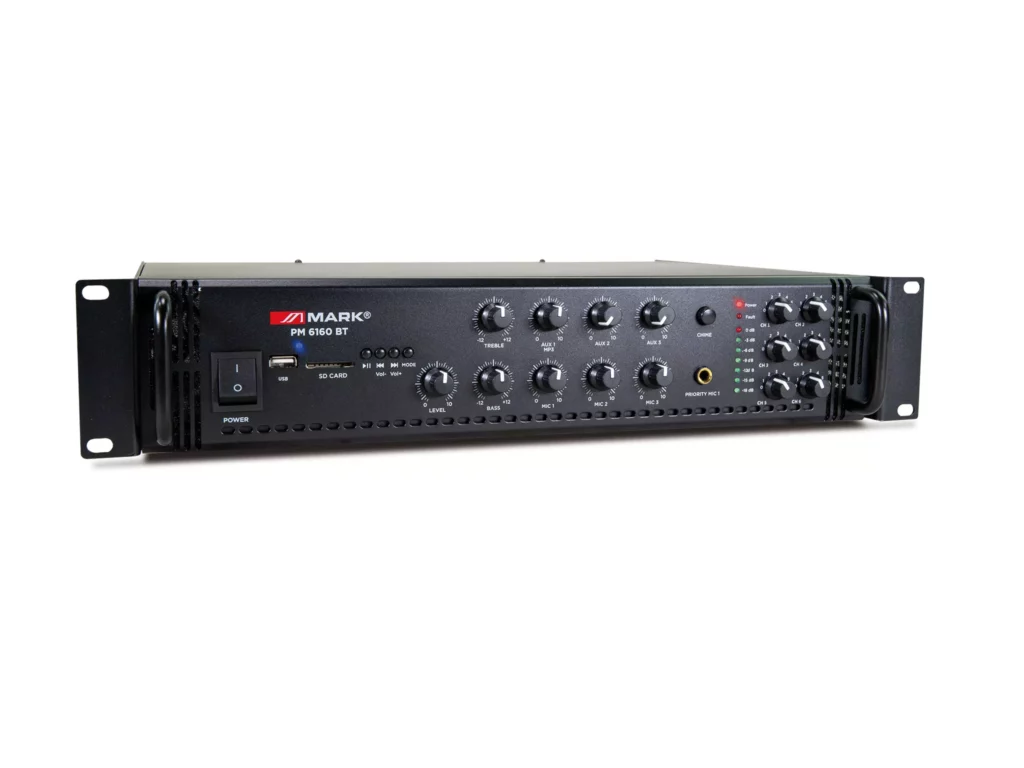 Mark - PM 6160 BT - Amplificador. 180 W @ 4 Ohm, L100V. USB, SD, BT.